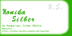 monika silber business card